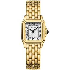 Vintage Gold Bracelet Watch Women Small Roman Dial Quartz Dress Waterproof